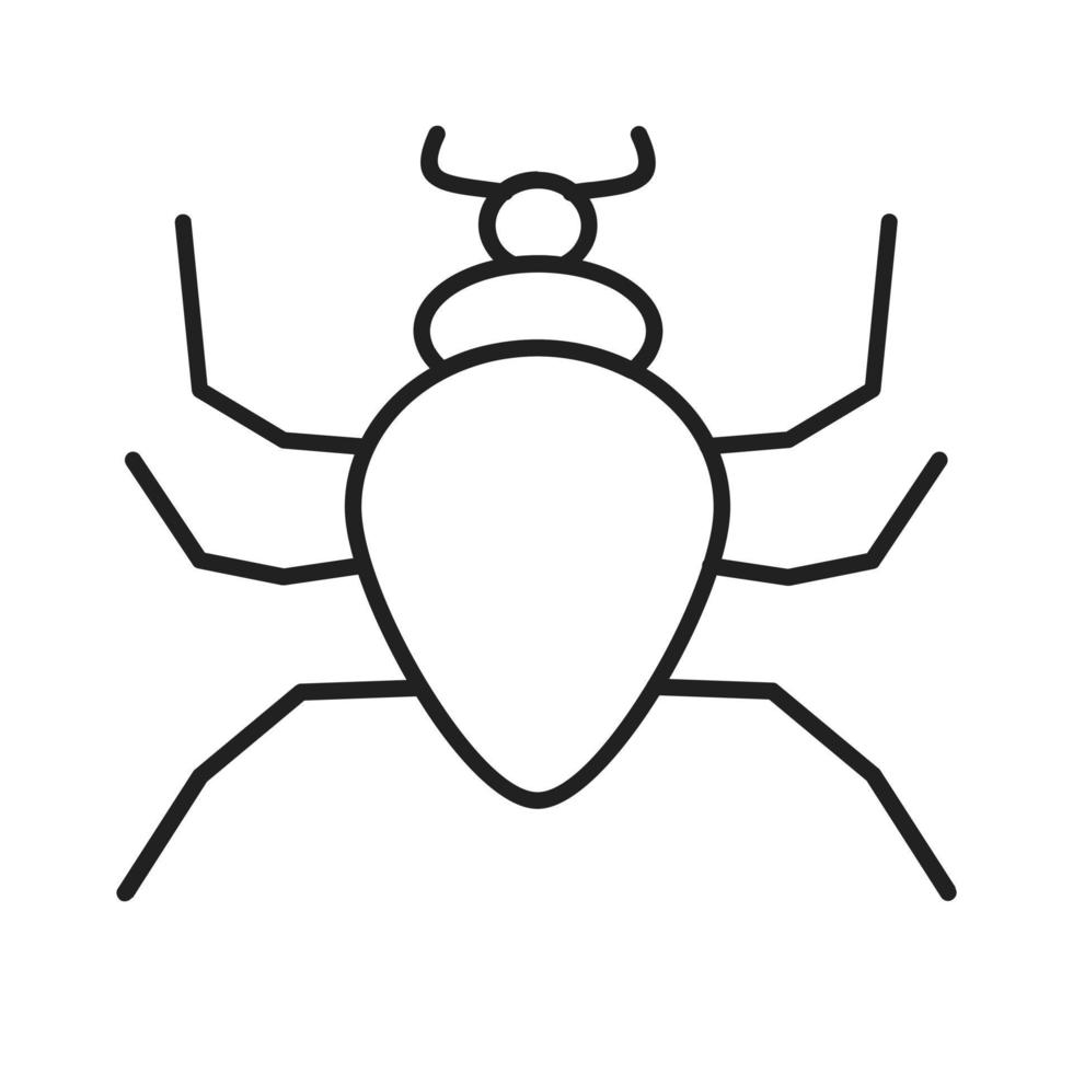 Symbol für Spinneninsektenlinie vektor