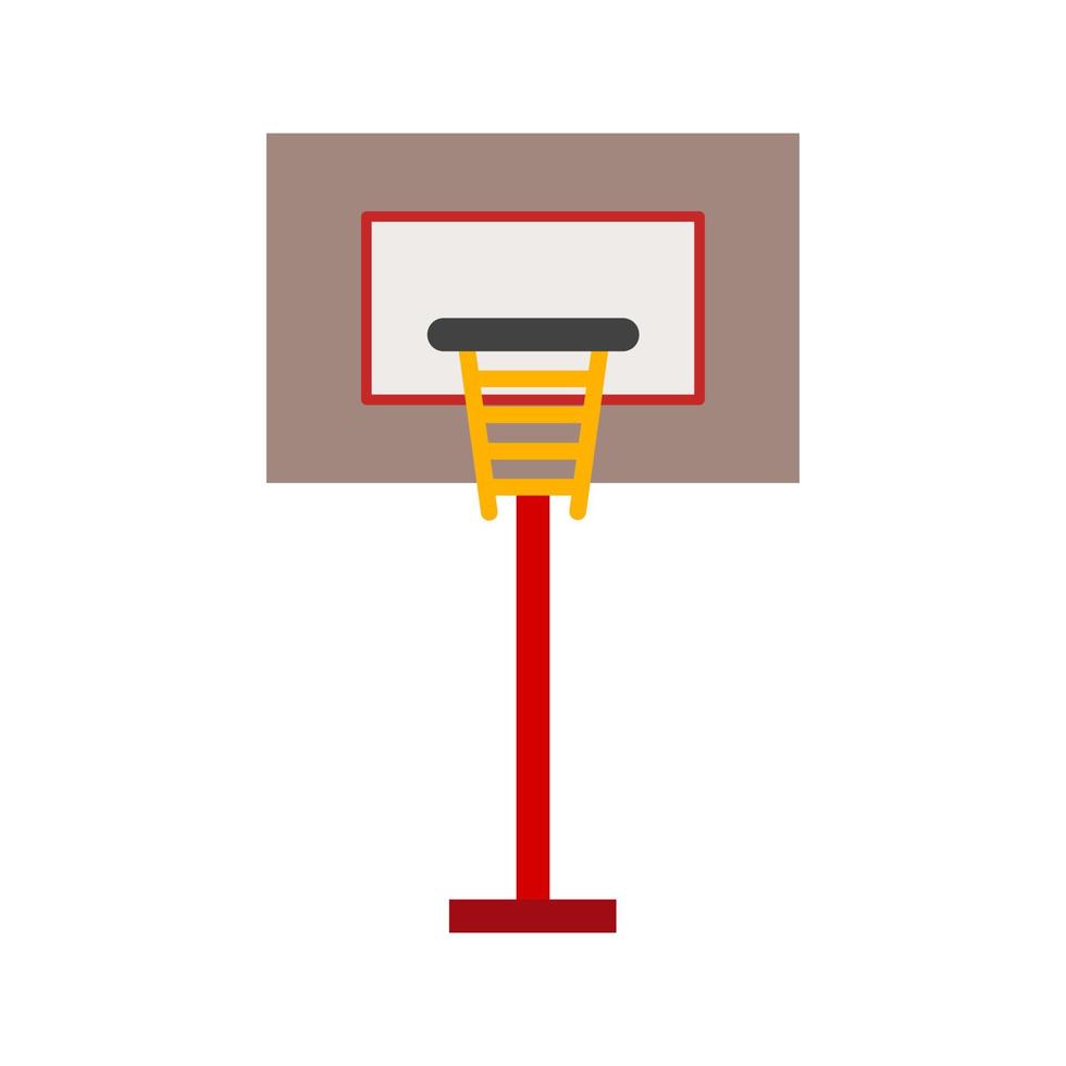 basket post platt flerfärgad ikon vektor