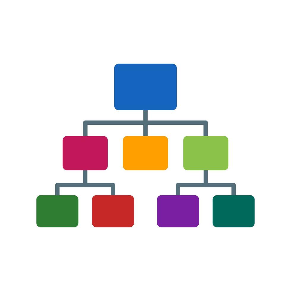 Sitemap flaches mehrfarbiges Symbol vektor