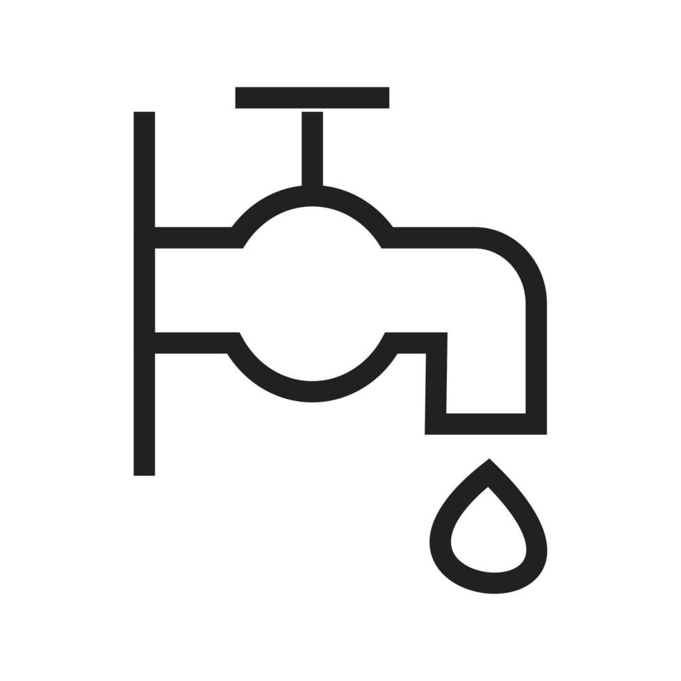 Symbol für die Wasserhahnlinie vektor