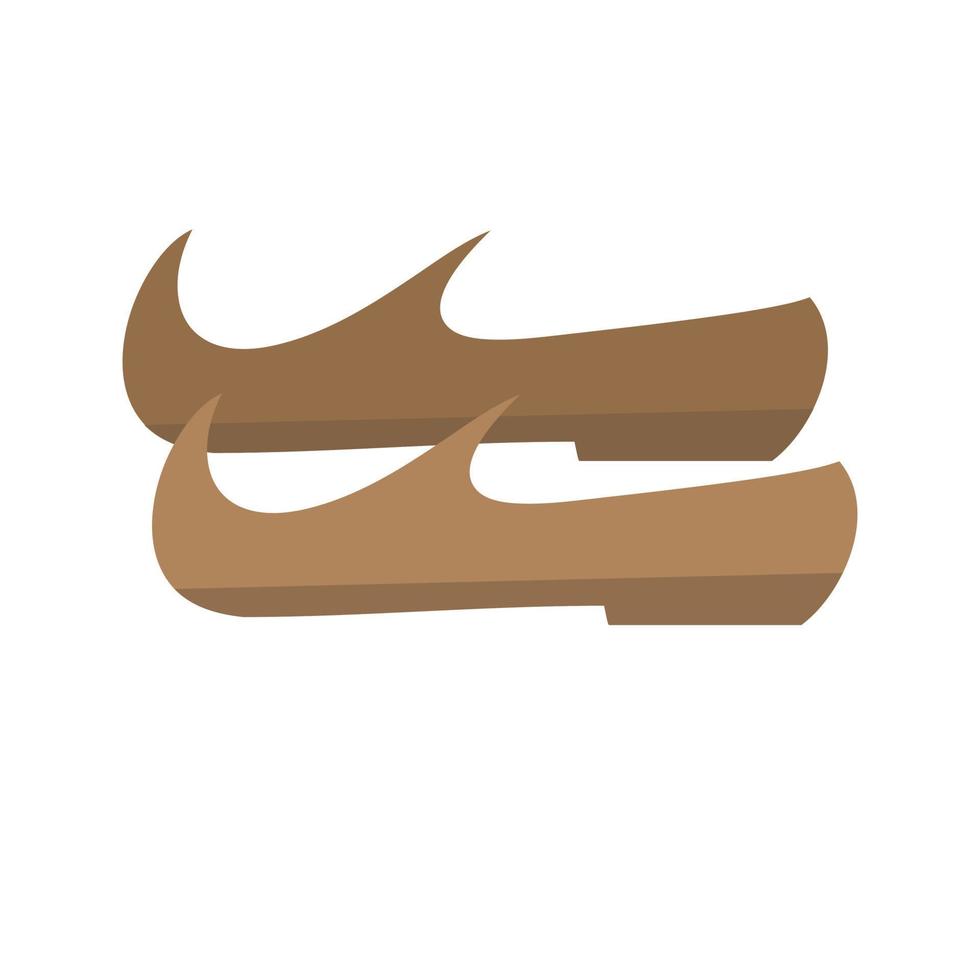 arabiska skor platt flerfärgad ikon vektor