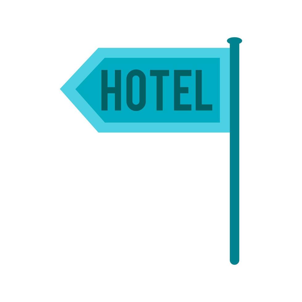 Hotell tecken platt flerfärgad ikon vektor