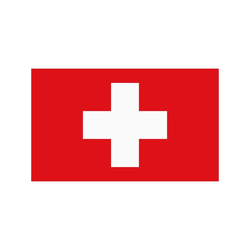 schweiz flaches mehrfarbiges symbol vektor