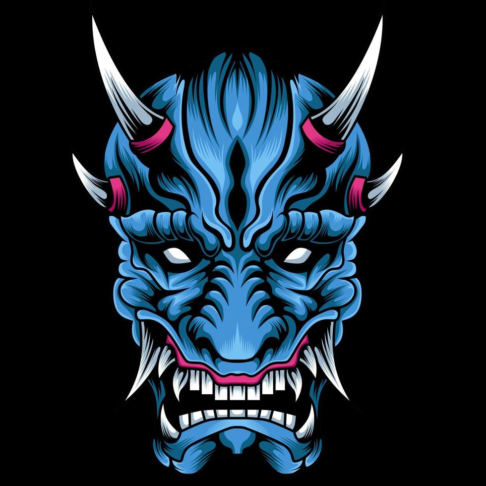 hannya mask japan vektorillustration vektor