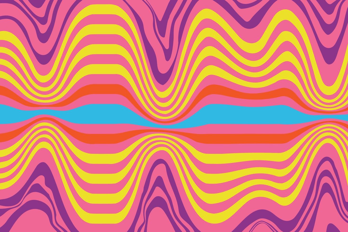 platt abstrakt psykedelisk groovy bakgrund. vektor
