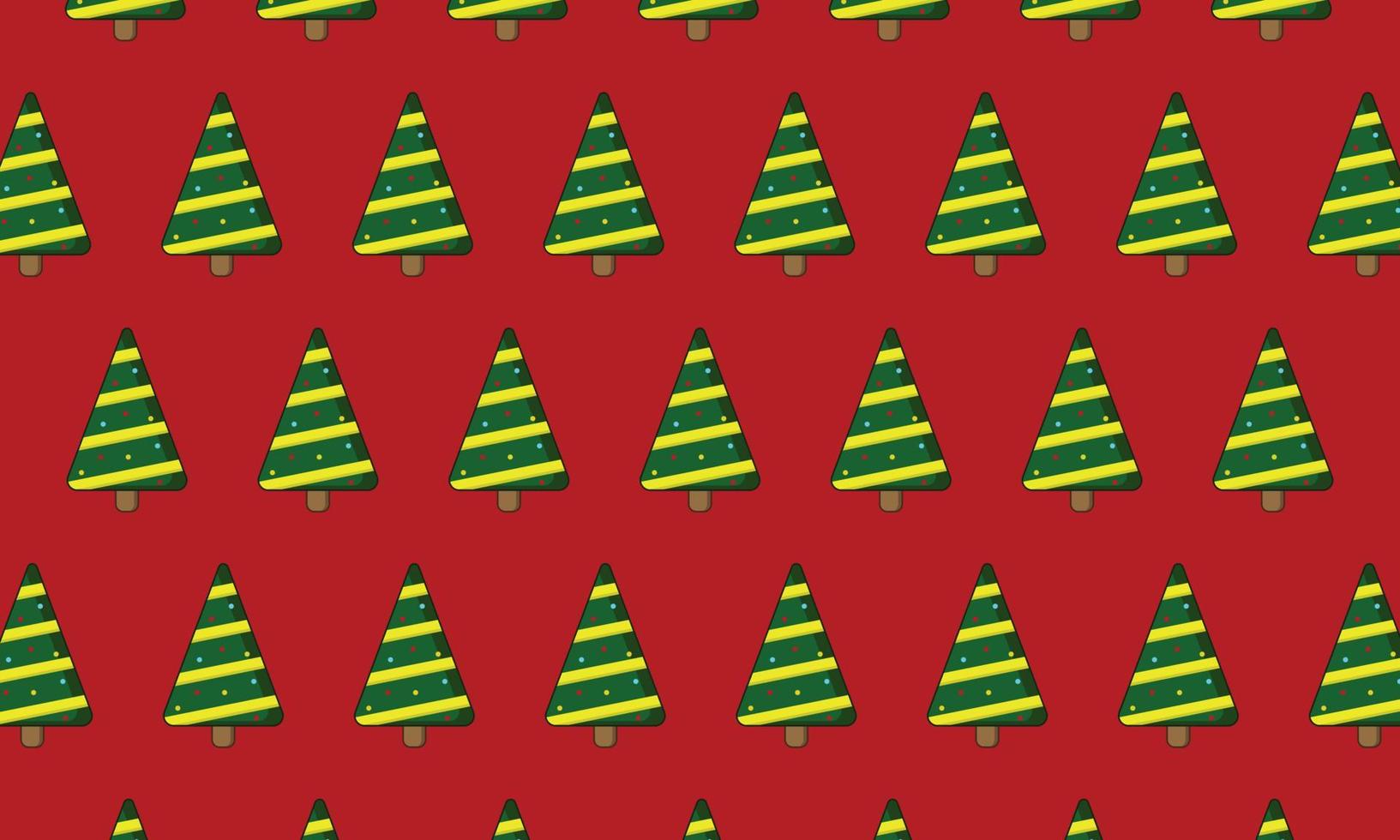 Weihnachtsbaummuster auf rotem Hintergrund. vektor