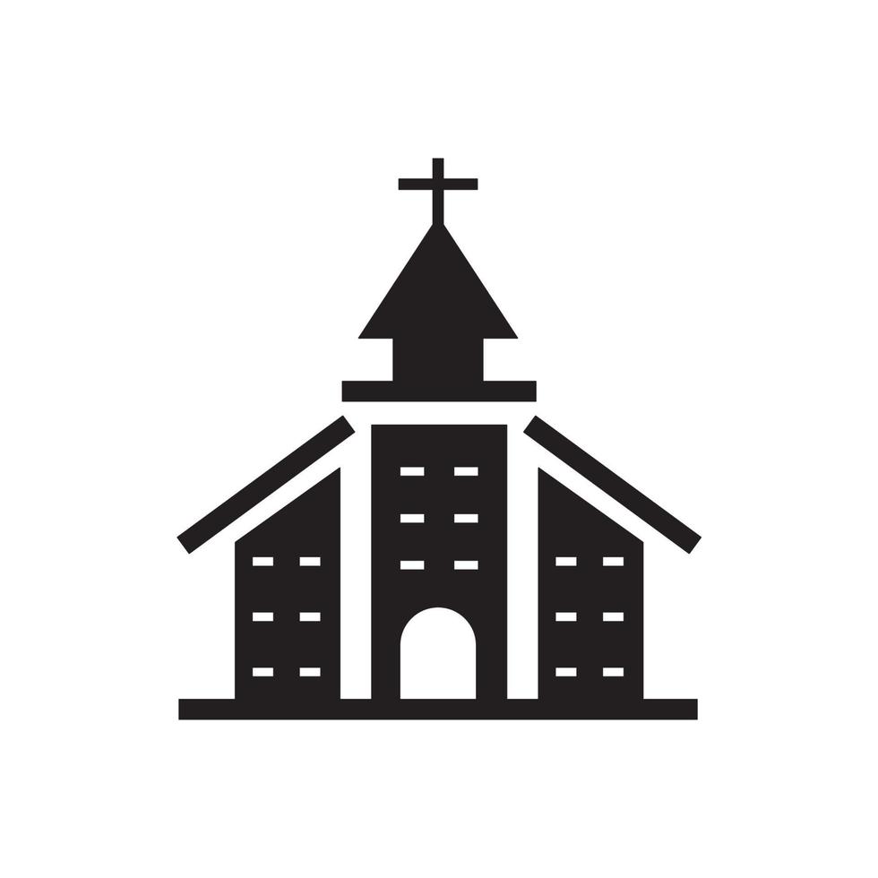kyrkobyggnad ikoner symbol vektorelement för infographic webben vektor