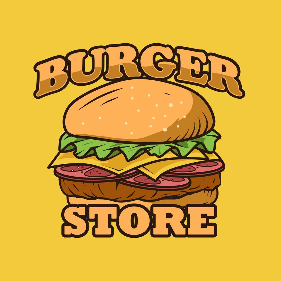 Burger-Shop-Logo-Design vektor