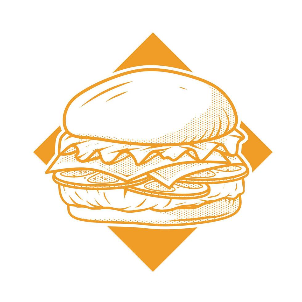 burger logotyp design vektor