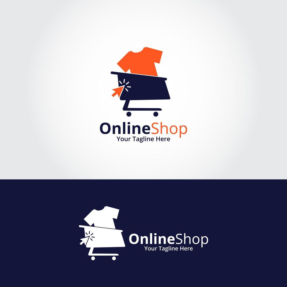 Online-Shop-Logo-Design-Vorlage. Abbildung Vektorgrafik. perfekt für E-Commerce, Verkauf, Shop-Webelement, Firmenemblem. vektor