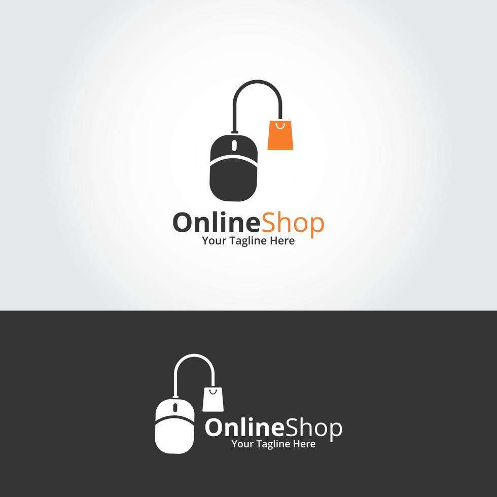 Online-Shop-Logo-Design-Vorlage. Abbildung Vektorgrafik. perfekt für E-Commerce, Verkauf, Shop-Webelement, Firmenemblem. vektor