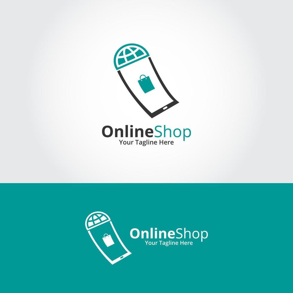 Online-Shop-Logo-Design-Vorlage. Abbildung Vektorgrafik. perfekt für E-Commerce, Verkauf, Shop-Webelement, Firmenemblem. vektor