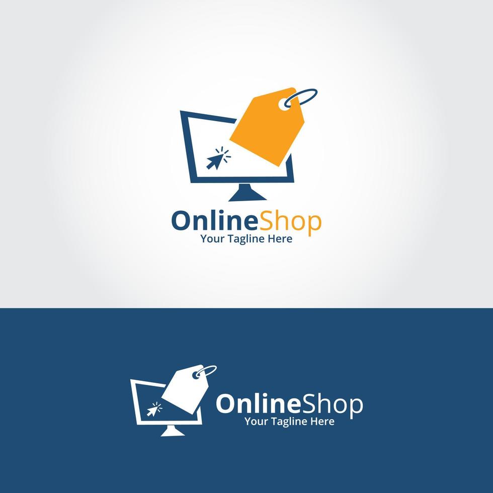 Online-Shop-Logo-Design-Vorlage. Abbildung Vektorgrafik. perfekt für E-Commerce, Verkauf, Shop-Webelement, Firmenemblem. vektor