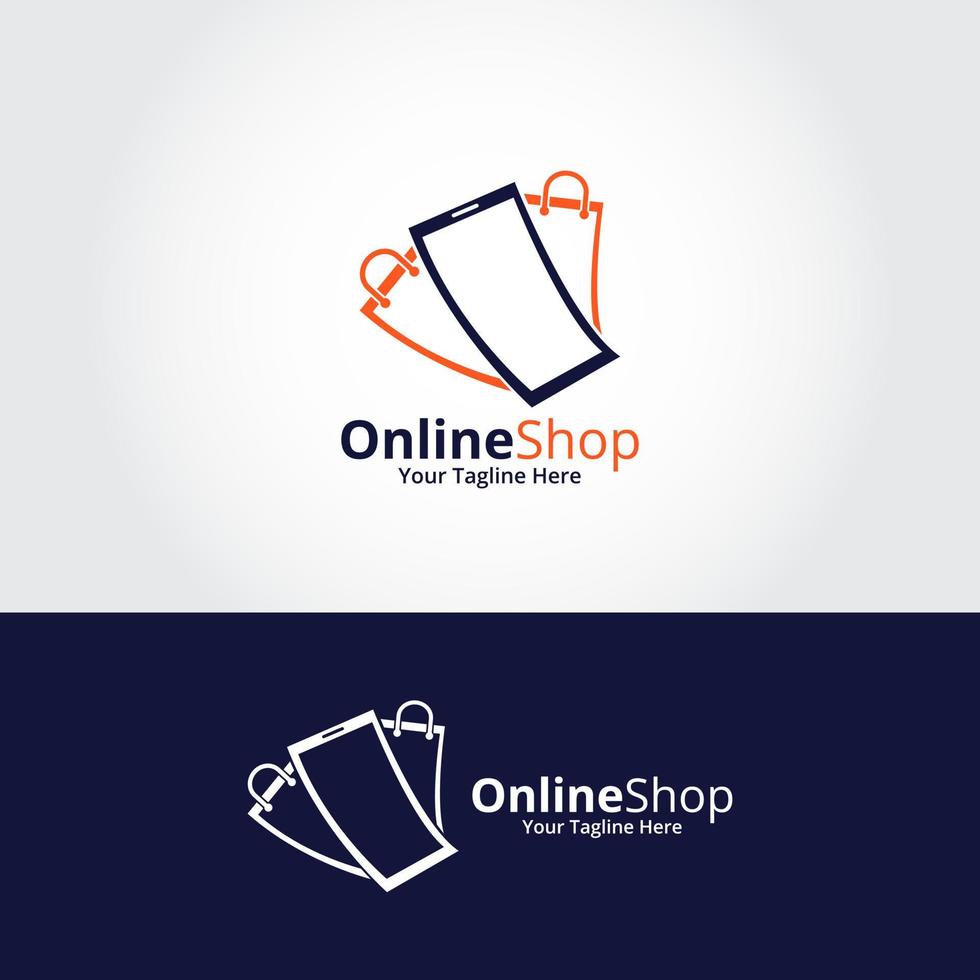 Online-Shop-Logo-Design-Vorlage. Abbildung Vektorgrafik. perfekt für E-Commerce, Verkauf, Shop-Webelement, Firmenemblem. vektor