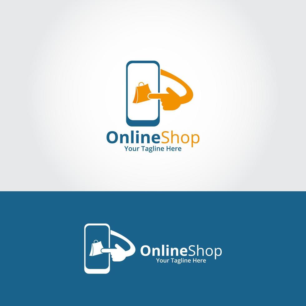 online butik logotyp design mall. illustration vektorgrafik. perfekt för e-handel, försäljning, butikswebbelement, företagsemblem. vektor