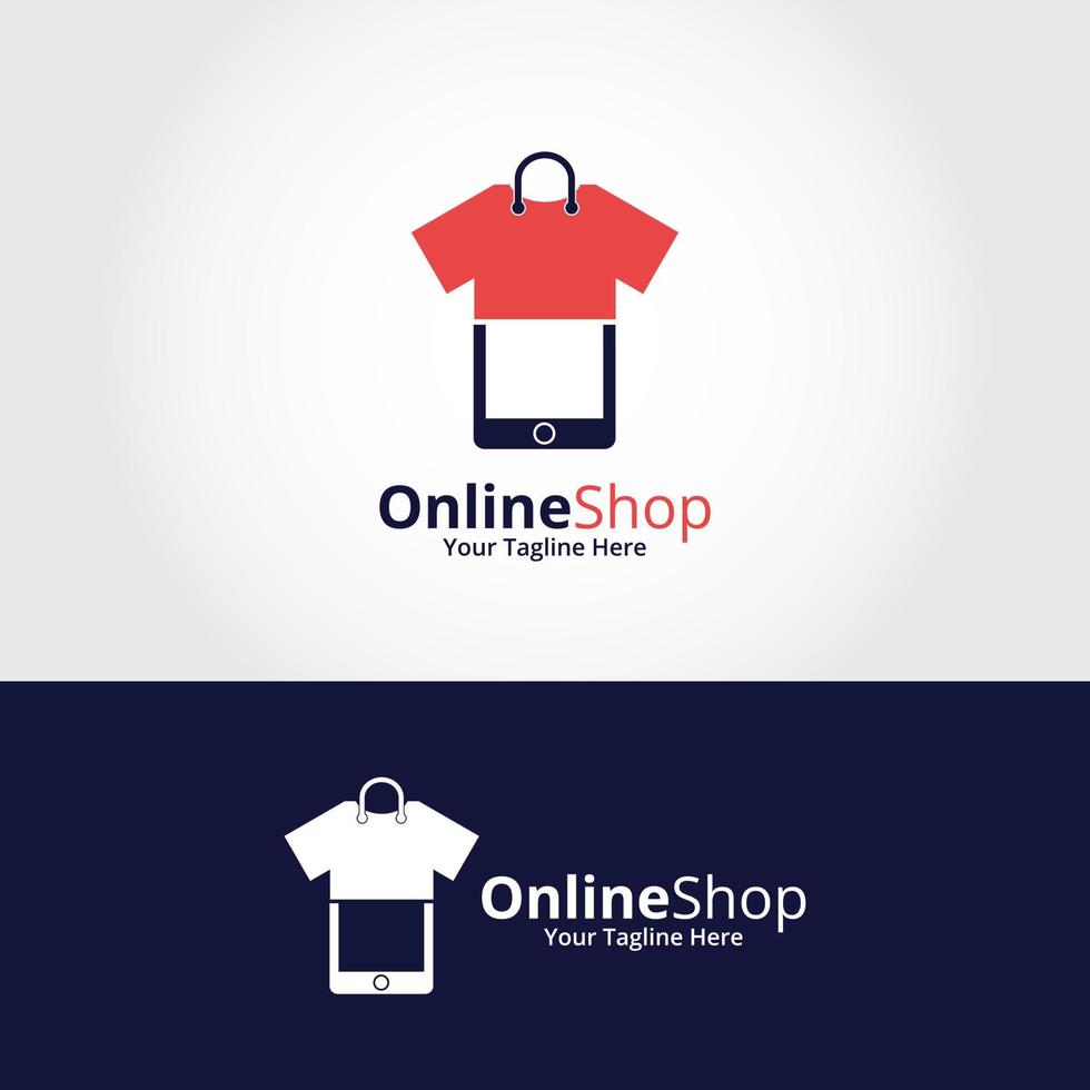 Online-Shop-Logo-Design-Vorlage. Abbildung Vektorgrafik. perfekt für E-Commerce, Verkauf, Shop-Webelement, Firmenemblem. vektor