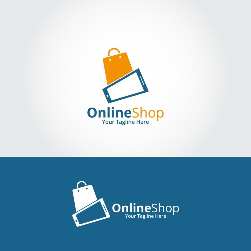 Online-Shop-Logo-Design-Vorlage. Abbildung Vektorgrafik. perfekt für E-Commerce, Verkauf, Shop-Webelement, Firmenemblem. vektor