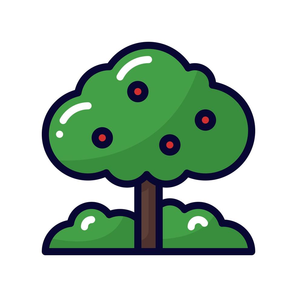 träd fylld linje stilikon. vektor illustration för grafisk design, webbplats, app