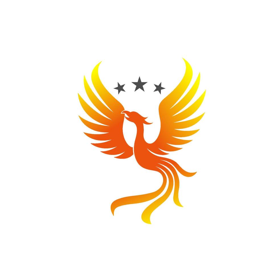 Phönix-Vogel-Vektor-Illustration. am besten für maskottchen oder logo mit vogelkonzept. vektor
