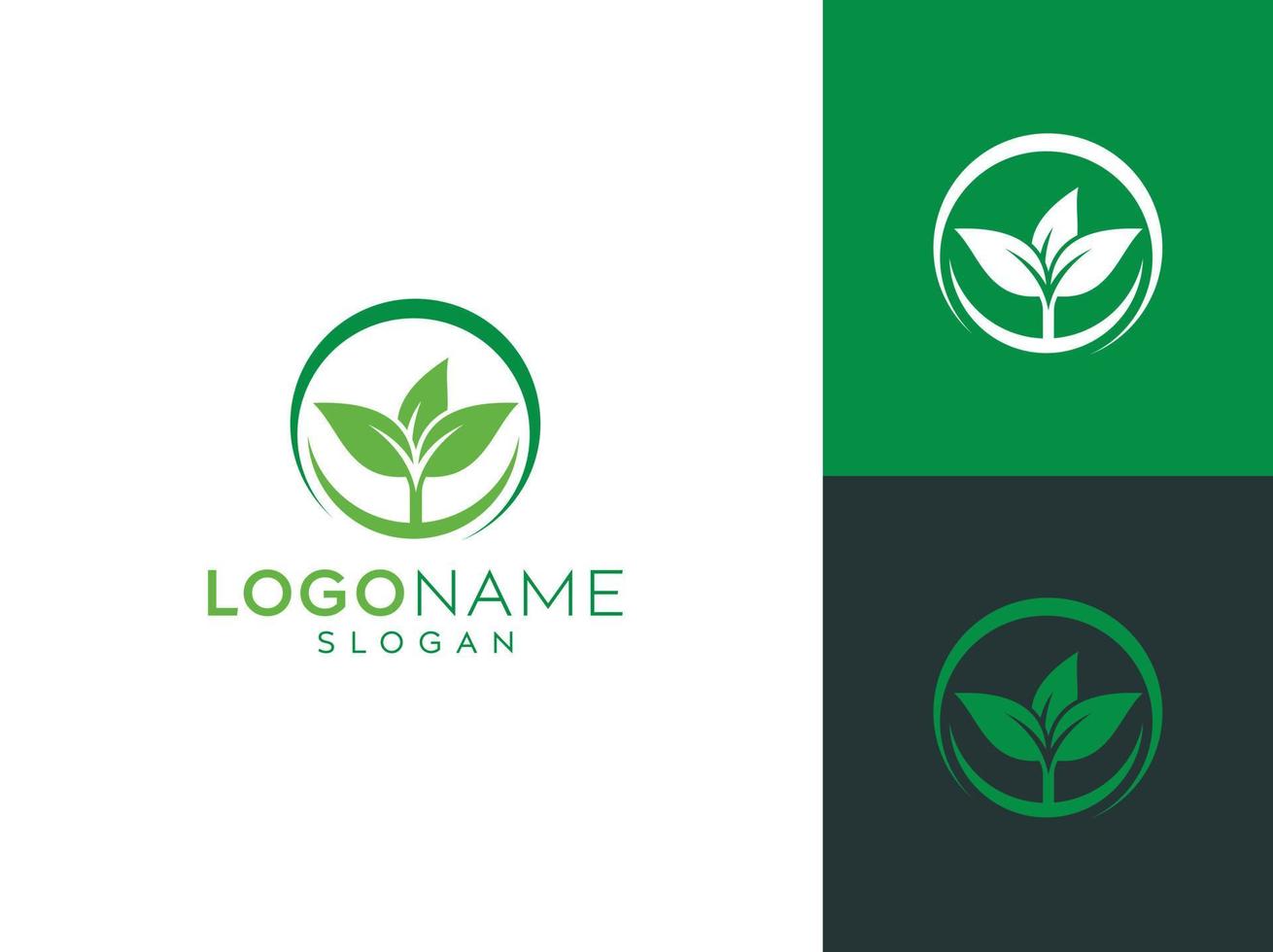 grünes Blatt natürliches Logo, Blattlogo, Wachstumsblatt-Vektor-Logo-Design vektor