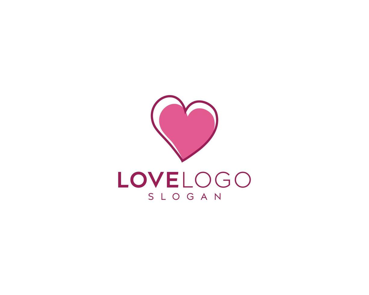 Liebes-Logo-Design, Liebes-Kunst-Logo-Vektor-Design vektor