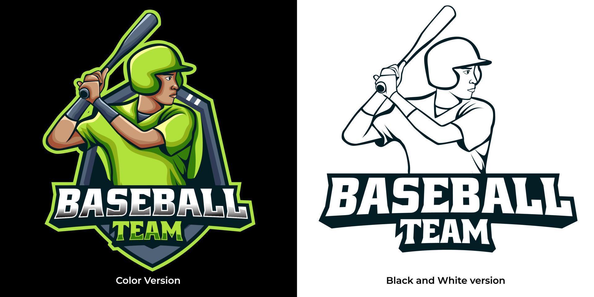 Maskottchen-Logo-Design im Baseball-Sport-Stil vektor