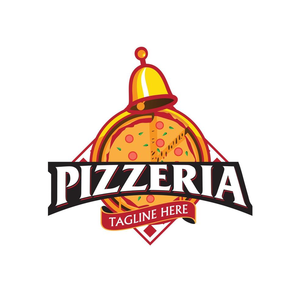 pizzeria emblem vektorillustration för livsmedelsföretag vektor