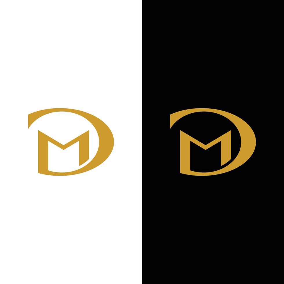 dm dm md Buchstabe Monogramm anfängliche Logo-Designvorlage. geeignet für allgemeine modeschmuck immobilienmakler baufinanzierung unternehmen business corporate shop bekleidung in einfachem modernem stil logo design. vektor