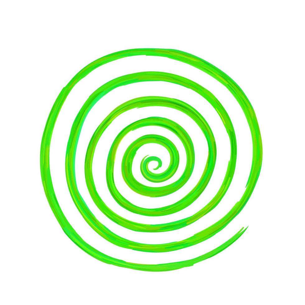 abstrakte grüne Spirale auf weißem Hintergrund. vektor