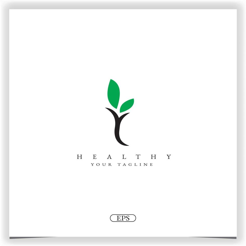 gesundes Leben Natur Logo Premium elegante Vorlage Vektor eps 10