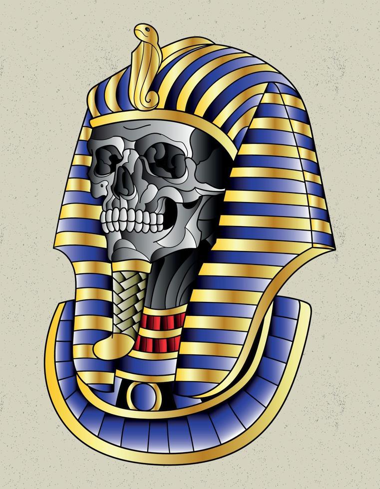 Schädel Ägypten Pharao vektor