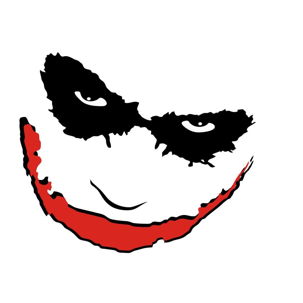 Joker-Gesicht für Symbol oder Logo vektor