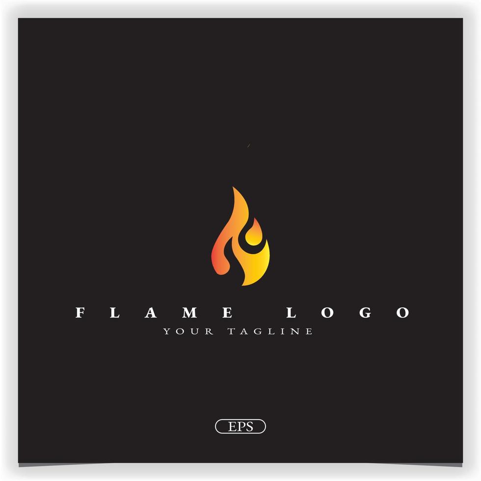 abstrakt flamma logotyp premium elegant mall vektor eps 10