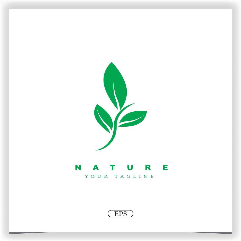 natur växt logotyp premium elegant mall vektor eps 10