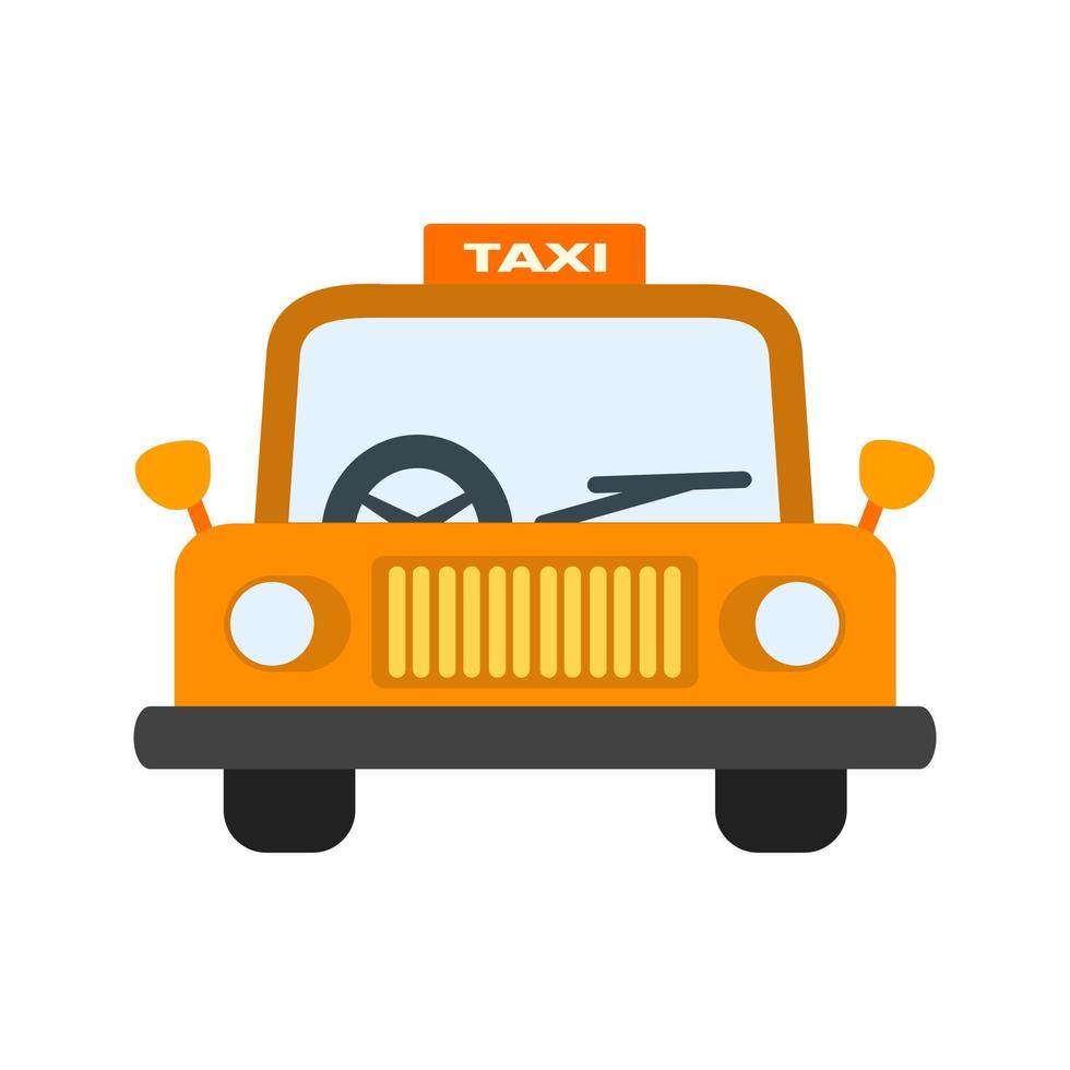 taxi platt flerfärgad ikon vektor