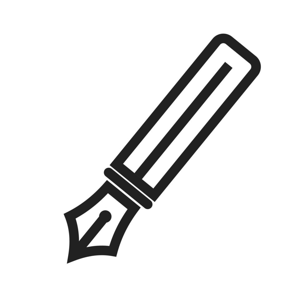 reservoarpenna linje ikon vektor