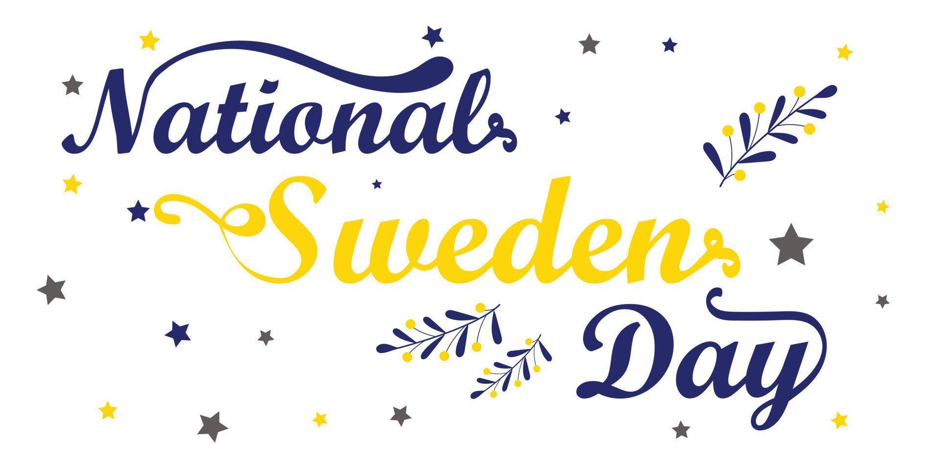 nationala sverige dag bokstäver vektor