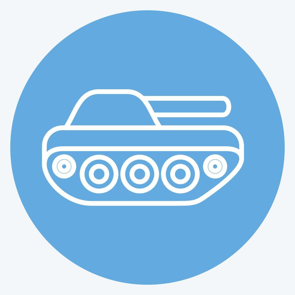 Icon-Panzer. geeignet für Bildungssymbol. blaue augen stil. einfaches Design editierbar. Design-Vorlagenvektor. einfache Abbildung vektor