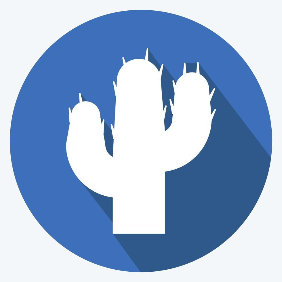 Symbol Kaktus. geeignet für Wild-West-Symbol. vektor