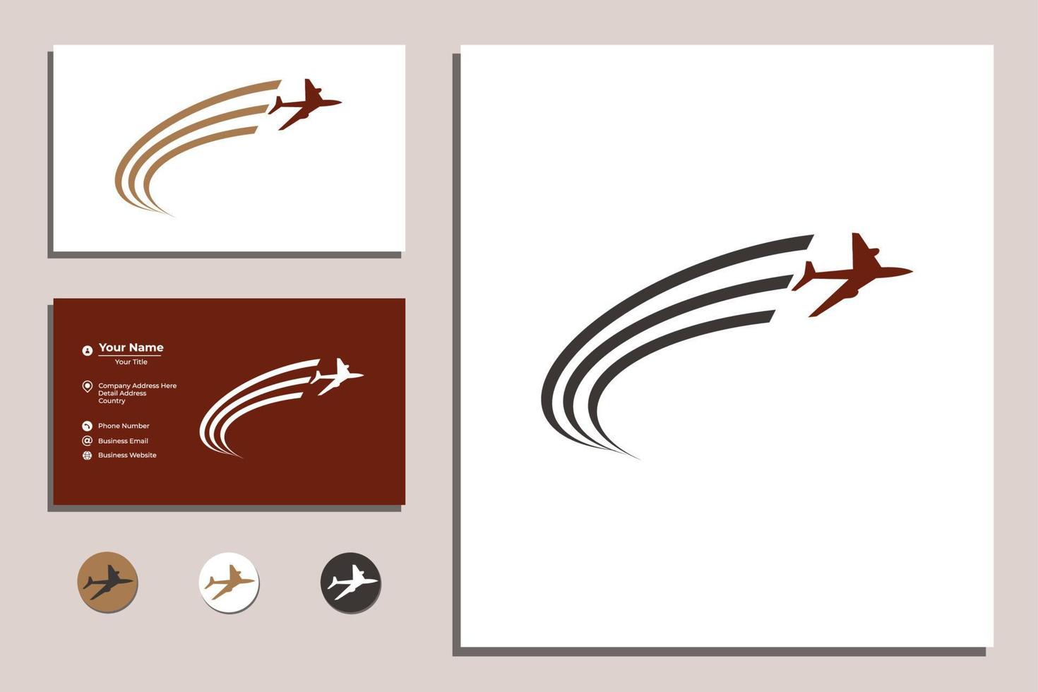 Flugzeug-Logo abheben vektor