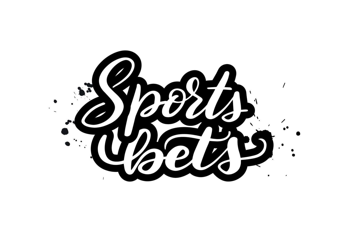 inspirierende handschriftliche bürstenbeschriftung sportwetten. vektorkalligraphieillustration lokalisiert auf weißem hintergrund. typografie für banner, abzeichen, postkarten, t-shirts, drucke, poster. vektor