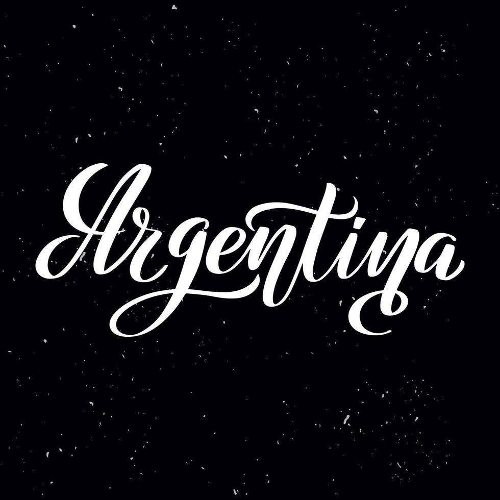 tafel tafel schriftzug argentinien. handgeschriebener Kalligraphietext, Kreide auf einer Tafel, Vektorstockillustration. grüße für logotyp, abzeichen, symbol. vektor