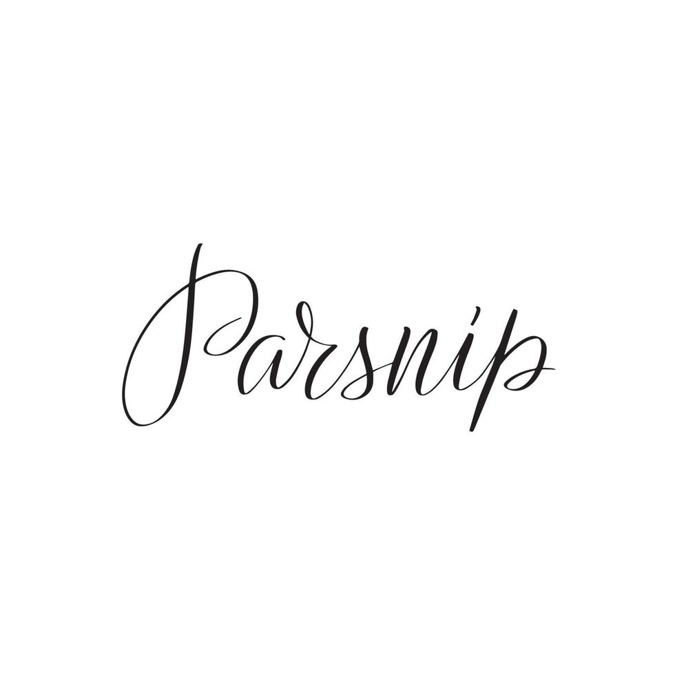 inspirierende handschriftliche Pinselschrift Pastinaken. vektorkalligraphieillustration lokalisiert auf weißem hintergrund. typografie für banner, abzeichen, postkarten, t-shirts, drucke, poster. vektor