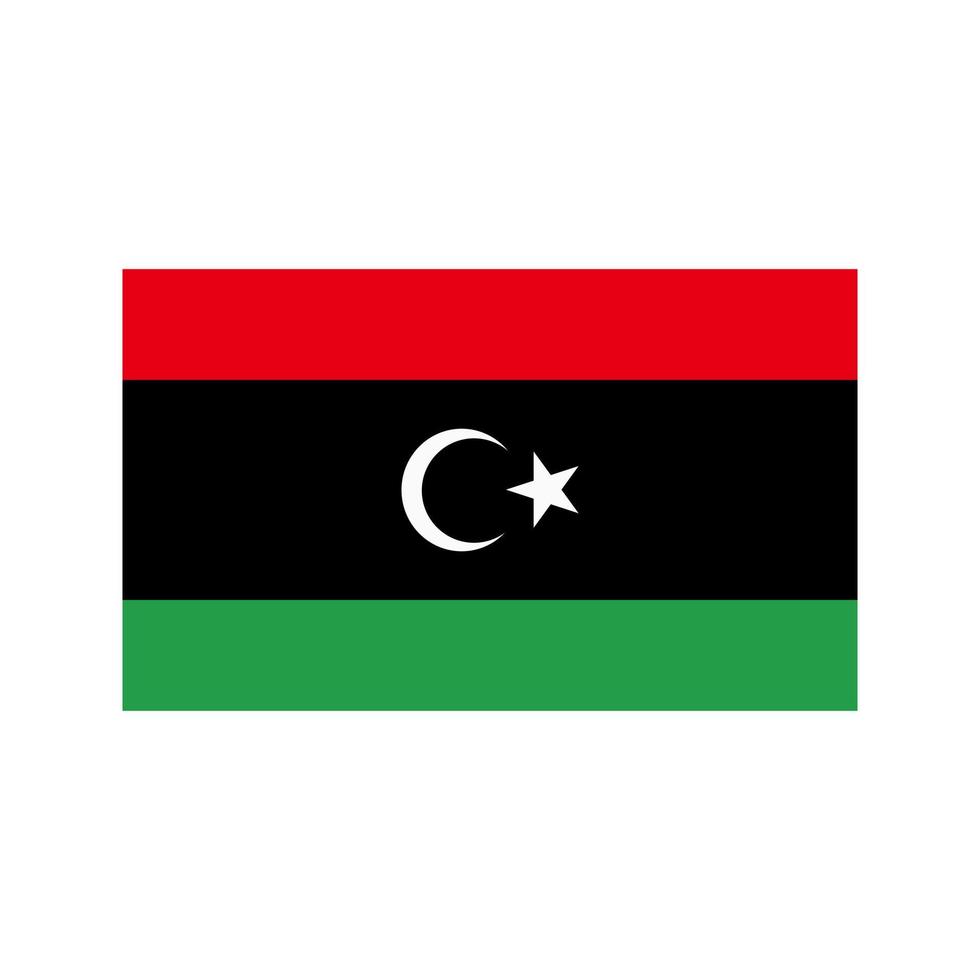 Libyen flaches mehrfarbiges Symbol vektor