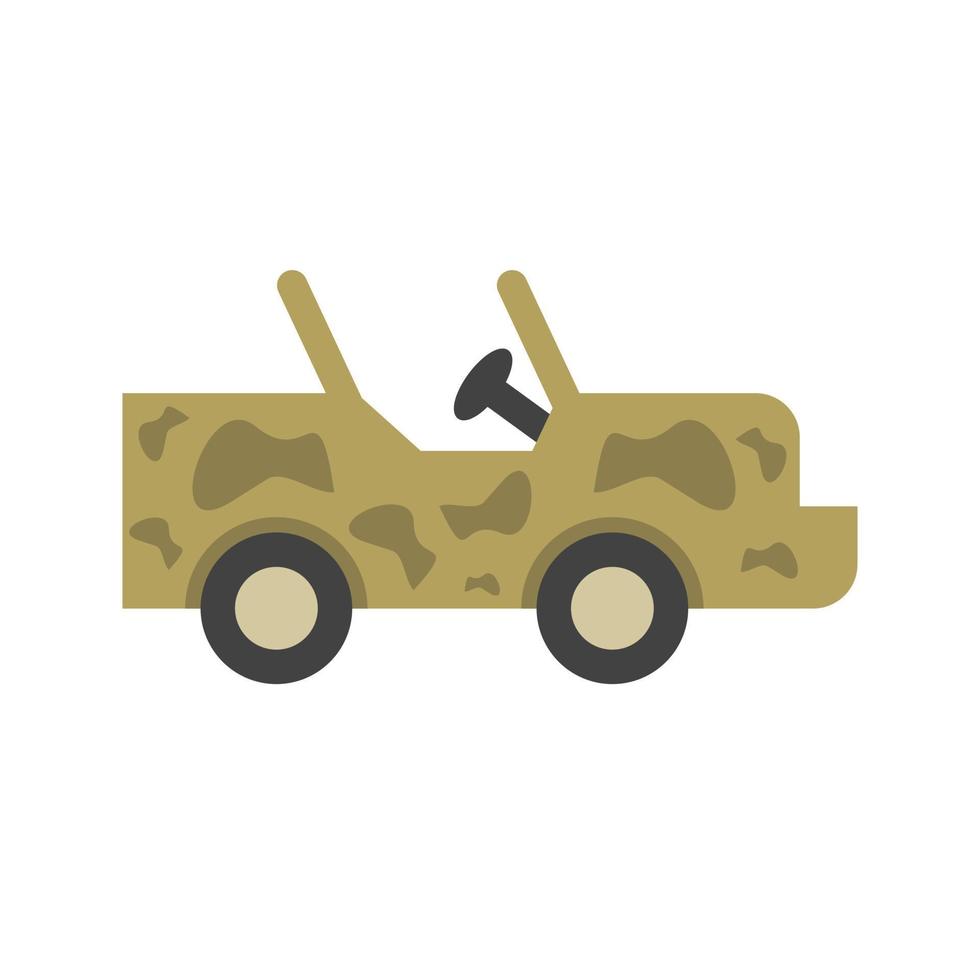 safari jeep platt flerfärgad ikon vektor