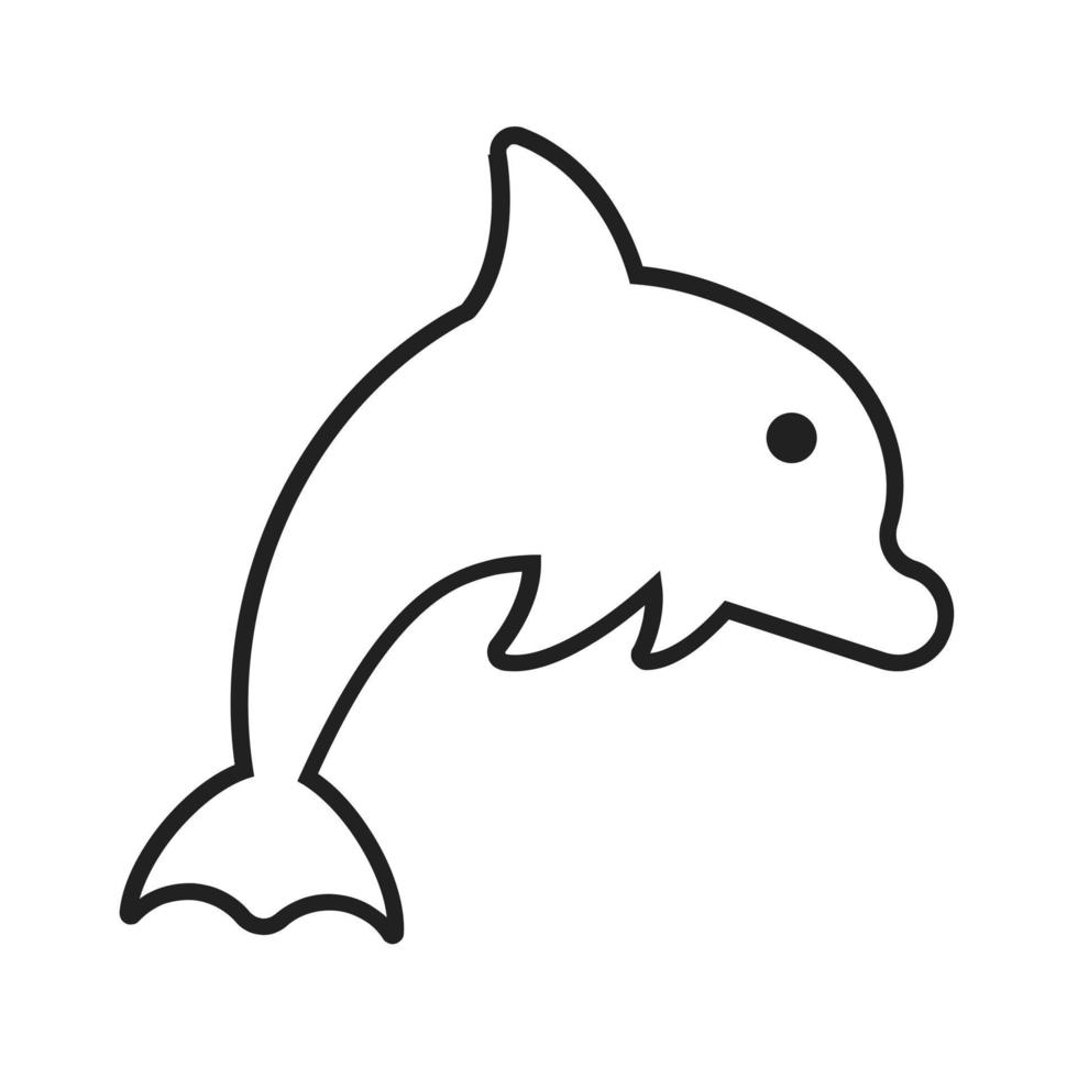 Delphin-Liniensymbol vektor