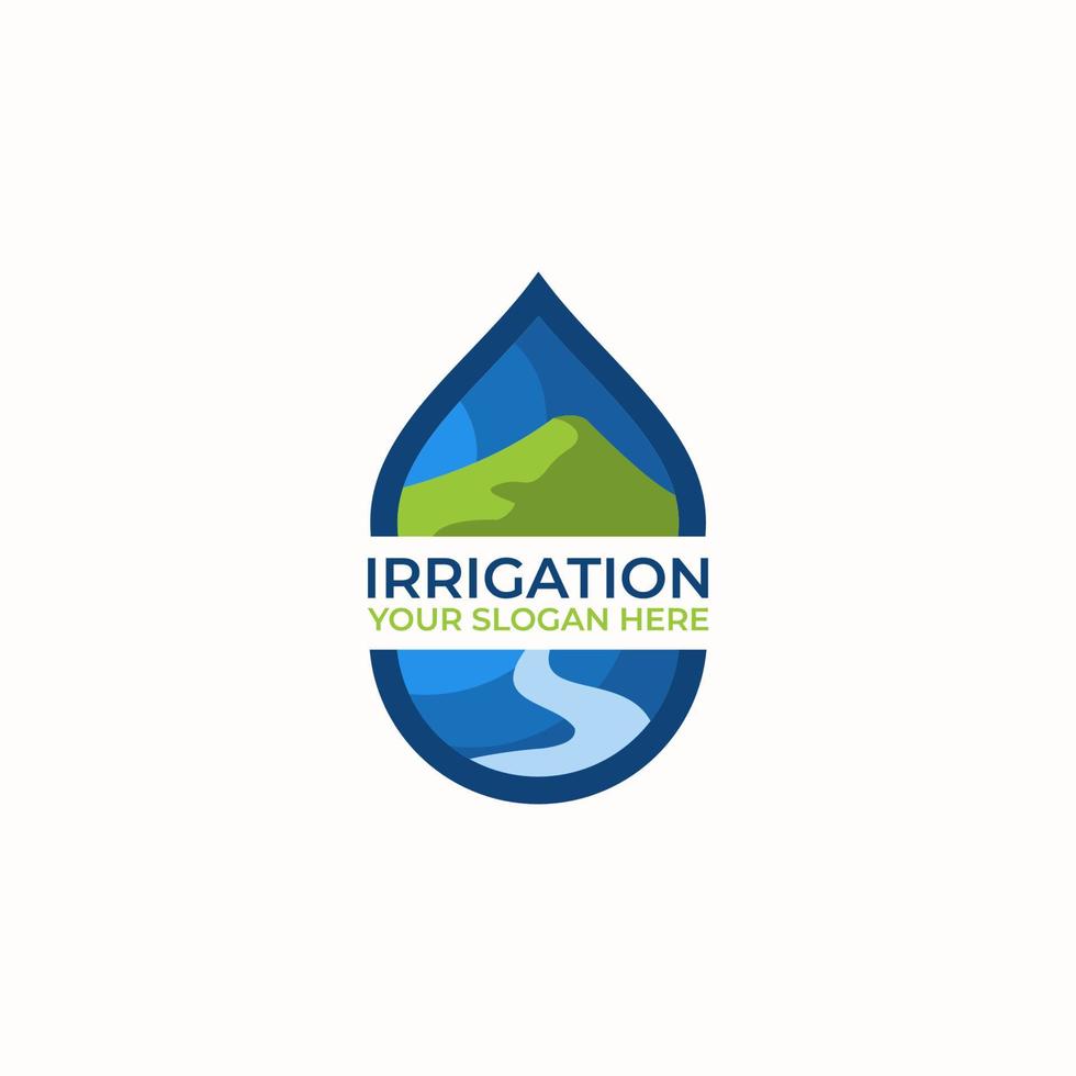 Bewässerungswasser Natur moderner Logovektor für Ihr Team oder Unternehmen vektor