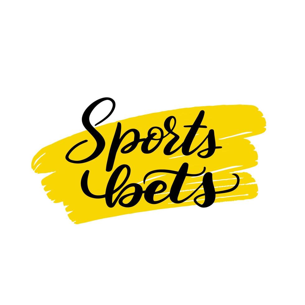 inspirierende handschriftliche bürstenbeschriftung sportwetten. vektorkalligraphieillustration lokalisiert auf weißem hintergrund. typografie für banner, abzeichen, postkarten, t-shirts, drucke, poster. vektor