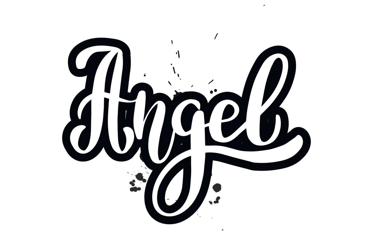 inspirierender handgeschriebener Pinselschrift-Engel. vektorkalligraphieillustration lokalisiert auf weißem hintergrund. typografie für banner, abzeichen, postkarten, t-shirts, drucke, poster. vektor