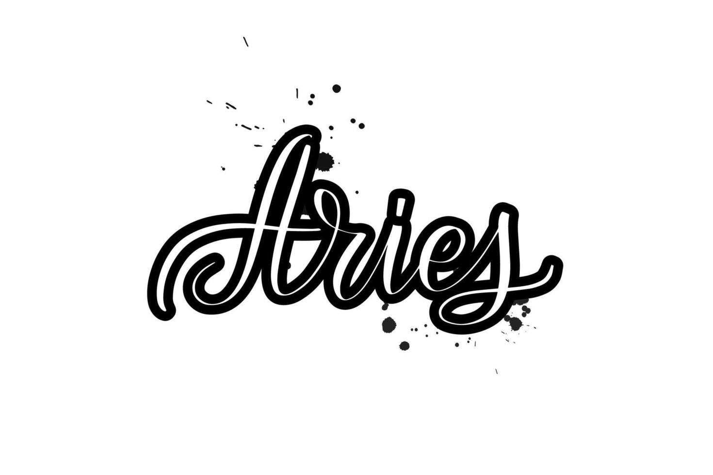 inspirierende handschriftliche Pinselschrift Widder. vektorkalligraphieillustration lokalisiert auf weißem hintergrund. typografie für banner, abzeichen, postkarten, t-shirts, drucke, poster. vektor